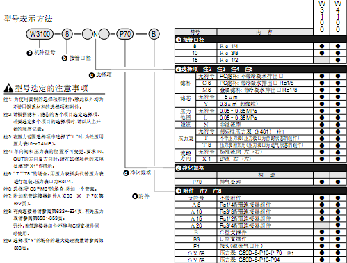 CKD可逆流過濾減壓閥 W*100系列