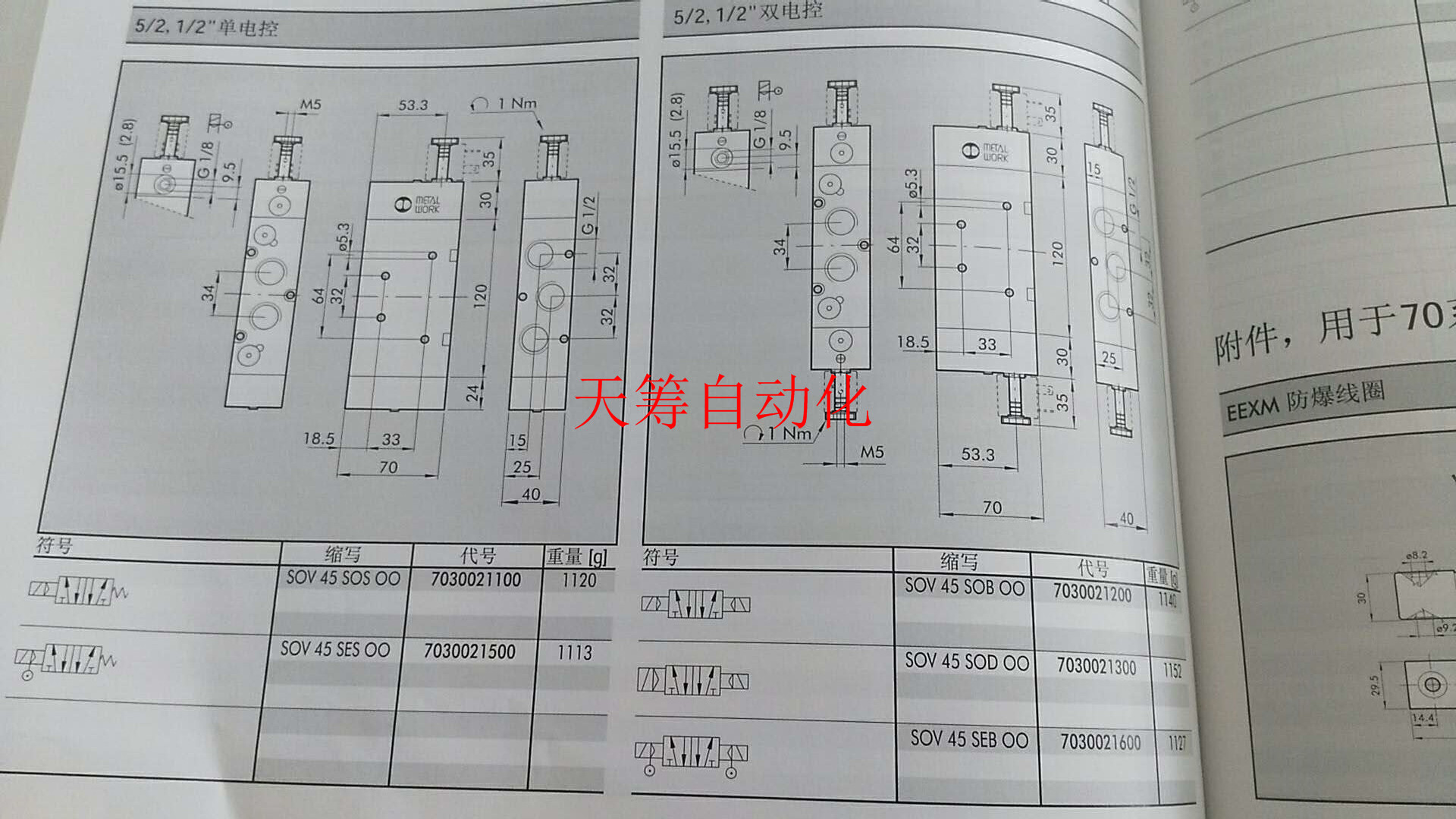 美特沃克電磁閥7030021100