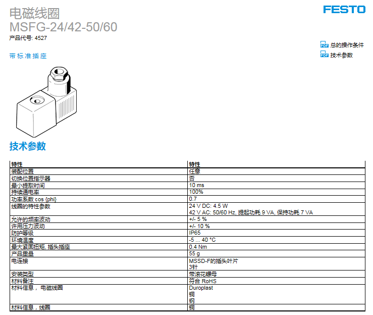 FESTO電磁線圈